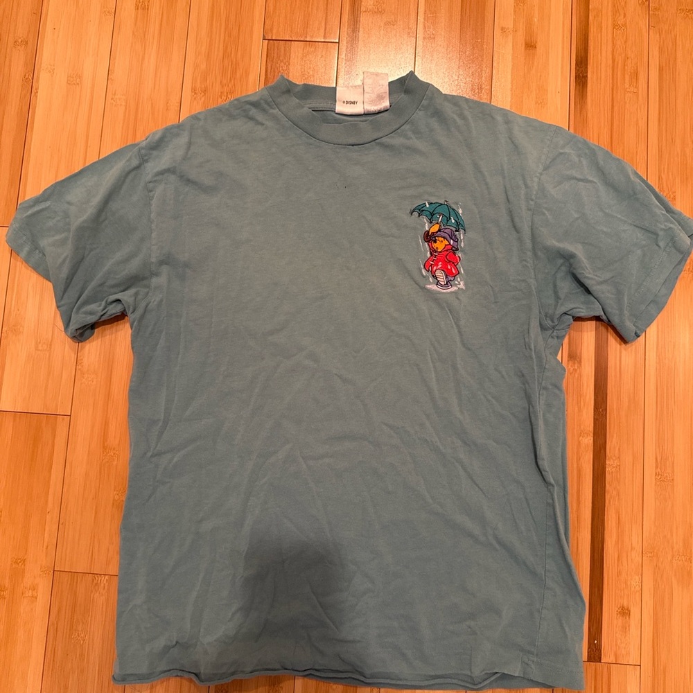 Vintage Disney Winnie the Pooh Embroidered Tee 90s Y2K Faded Umbrella unisex